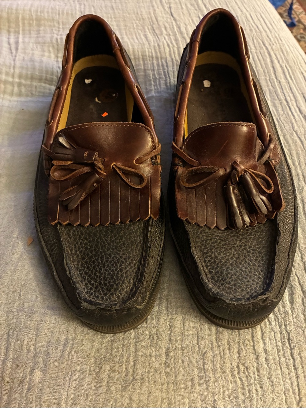 Sperry leather topsiders 10